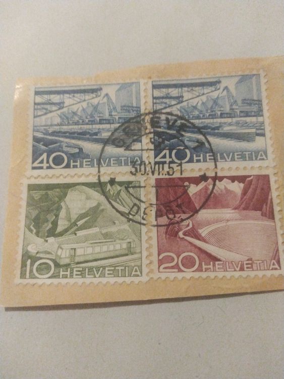 Bloc de 4 timbres suisses obliterés Kaufen auf Ricardo