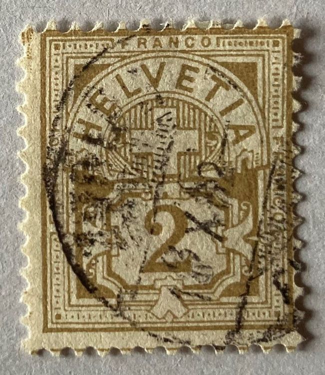 1882 Ziffer 2Rp No 53 Weisses Papier SBK 550 Fr Kaufen Auf Ricardo