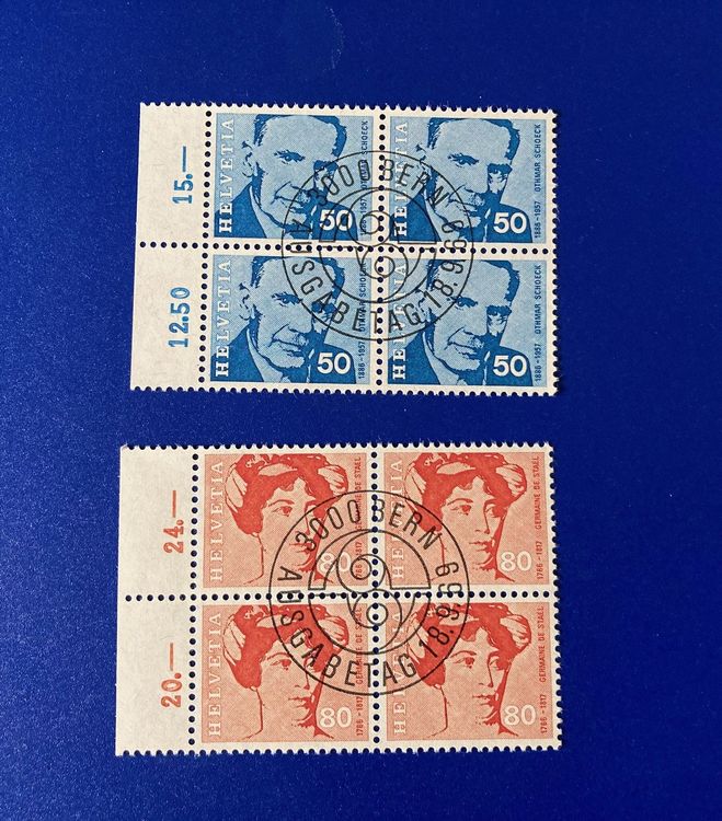 Postfrische Porträtmarken im 4er Block mit ET Stempel Kaufen auf Ricardo