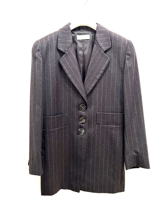 Blazer tissu 100 laine à rayures fines gris anthracite t 38 Kaufen