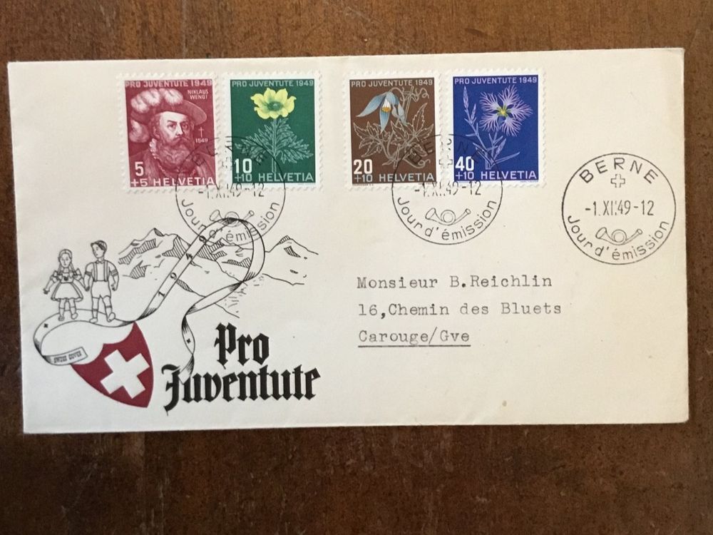 Pro Juventute FDC 1949 Mit Illustration Fr Kaufen Auf Ricardo