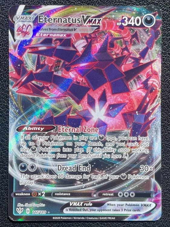 Eternatus VMAX 117 189 Full Art Pokémon Darkness Ablaze Kaufen auf