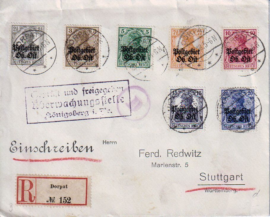 1918 Postgebiet Ob Ost R Brief Von Kaufen Auf Ricardo