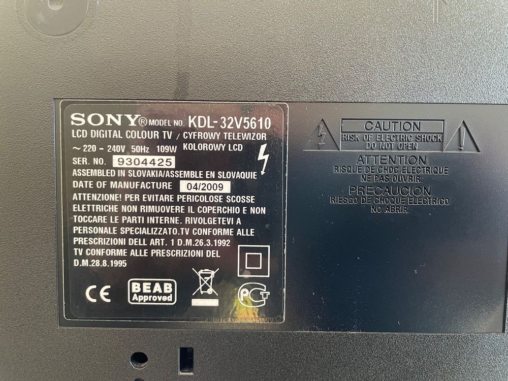 Sony Bravia Kdl V Inkl Wandhalterung Acheter Sur Ricardo