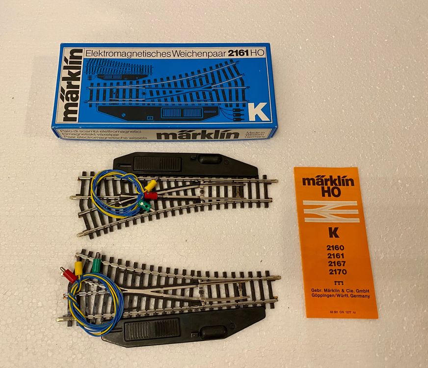 Märklin 2161 K Gleis elektromagnetisches Weichenpaar Kaufen auf Ricardo