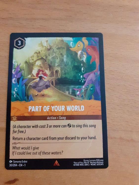 Lorcana Part Of Your World Rare Karte Disney 30 204 Kaufen Auf