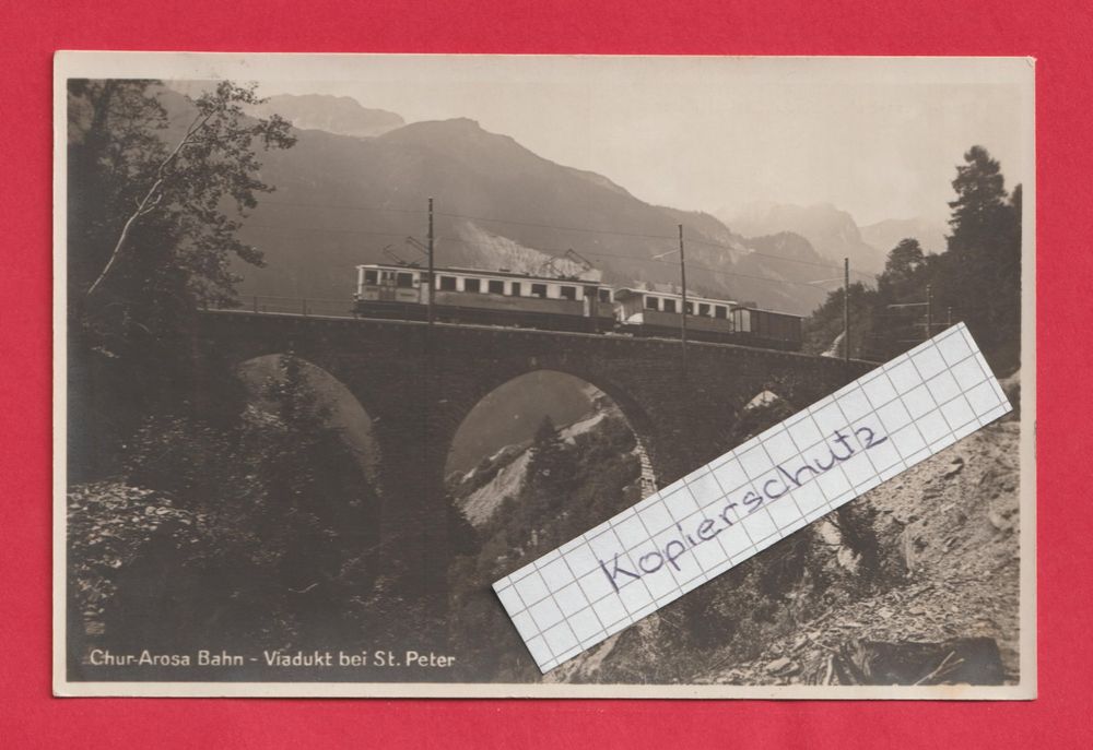 Chur Arosa Bahn Gr Viadukt Bei St Peter Rhb Foto Ak Kaufen Auf