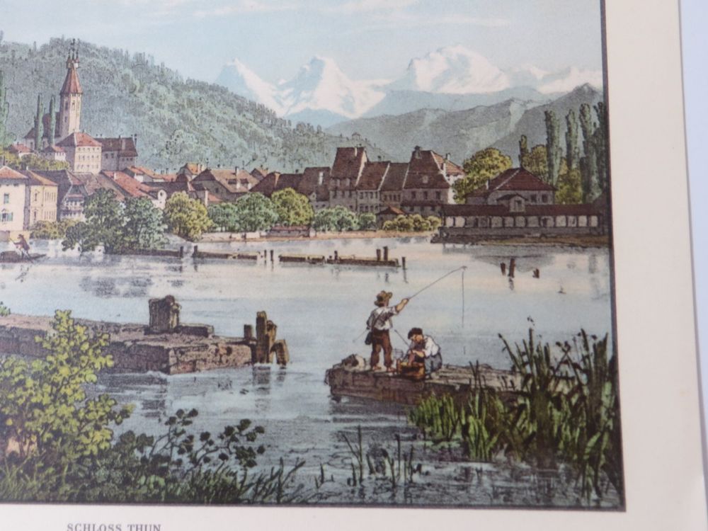 2 Alte Bilder Gedruckt Schloss Thun Schloss Spiez Kaufen Auf Ricardo