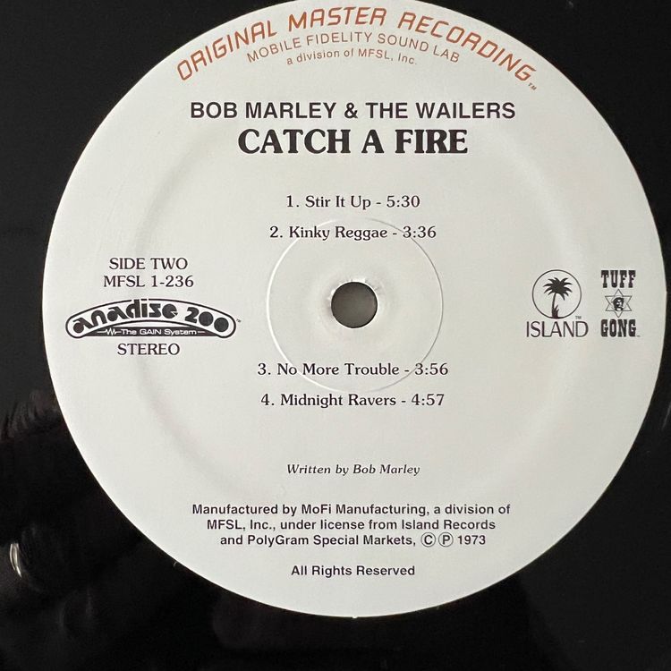 Bob Marley The Wailers Catch A Fire Audiophile Mfsl Kaufen Auf