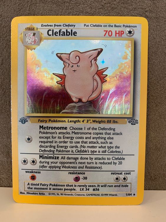 1 64 1 Edition Clefable Pixi Holo ENG Pokemon Jungle Kaufen Auf Ricardo