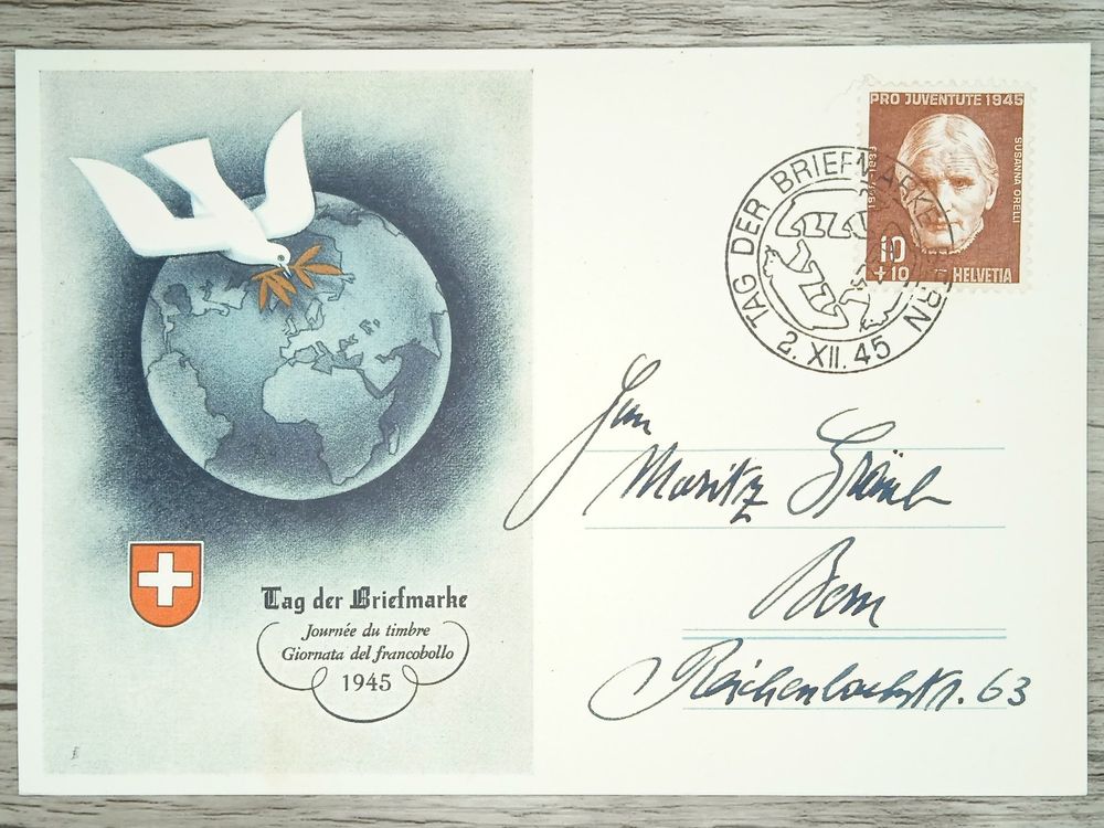 TR93 Carte Postale Suisse Journée du Timbre 1945 Kaufen auf Ricardo