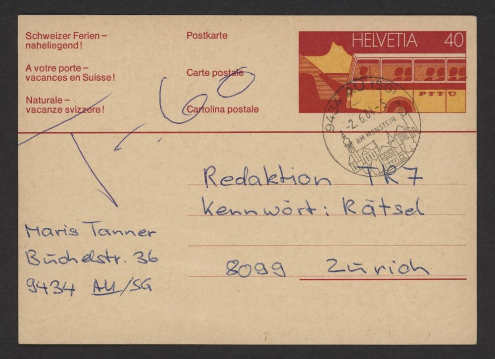 Sammler Postkarte Ptt Postbus Kaufen Auf Ricardo