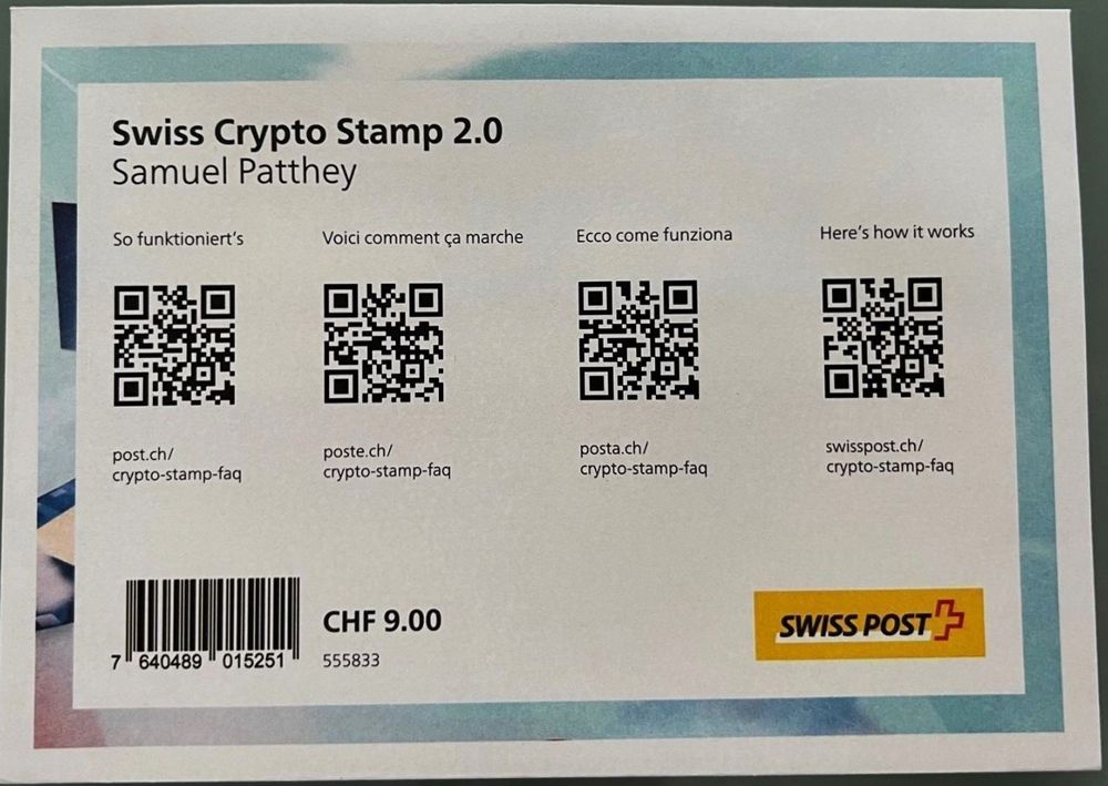 Swiss Crypto Stamp 2 0 Samuel Patthey ungeöffnet Kaufen auf Ricardo