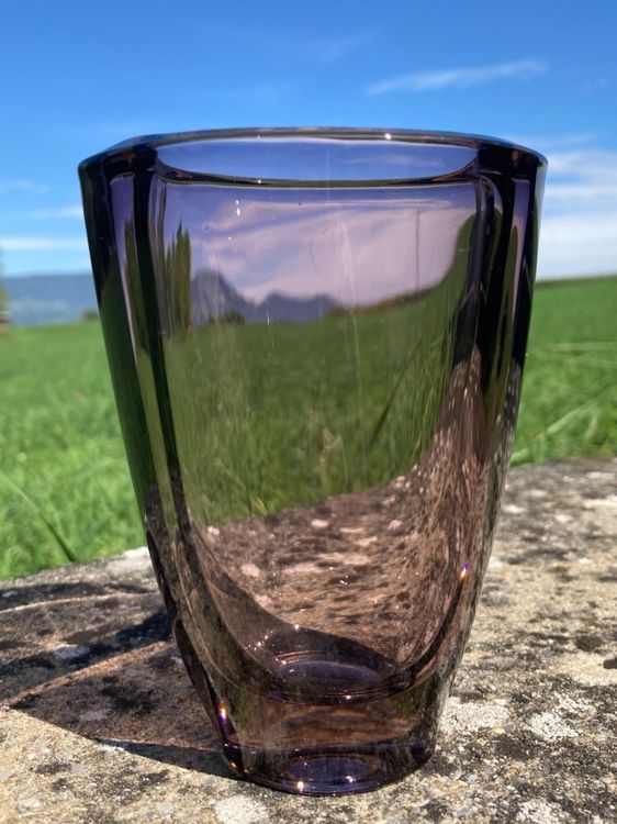 Vase Blumenvase Kristallvase Vintage Glas Eingef Rbt Kaufen Auf Ricardo