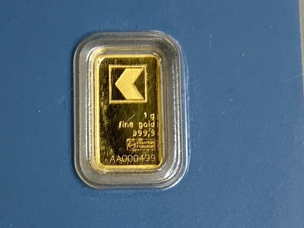 1 G Goldbarren Kantonalbank Kaufen Auf Ricardo