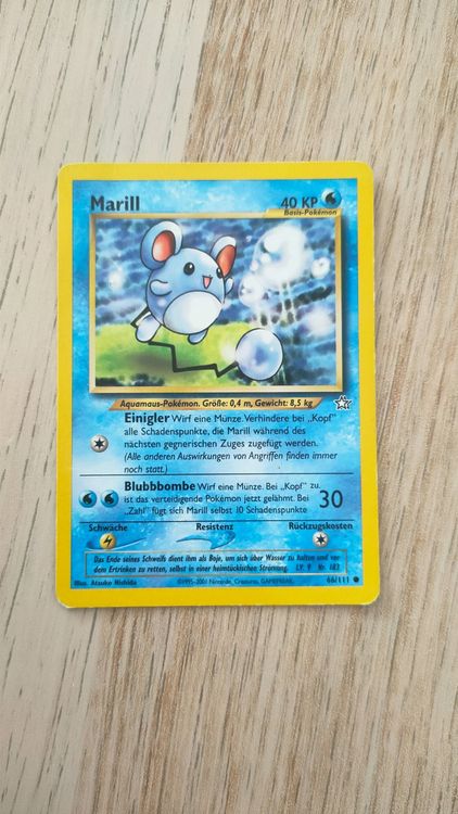 Marill Neo Genesis Pokemon Kaufen Auf Ricardo