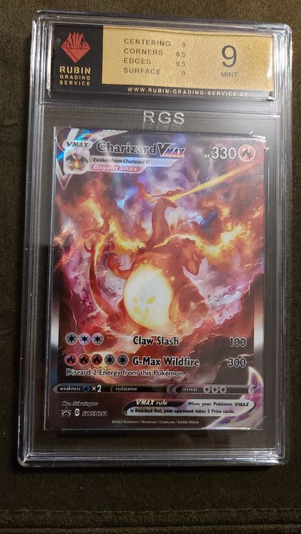 Charizard Vmax RGS 9 Graded Slab UPC Promo Kaufen Auf Ricardo