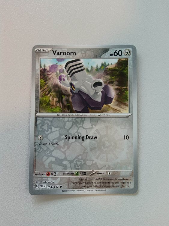 Varoom Obsidian Flames Pokemon Reverse Holo Kaufen Auf Ricardo