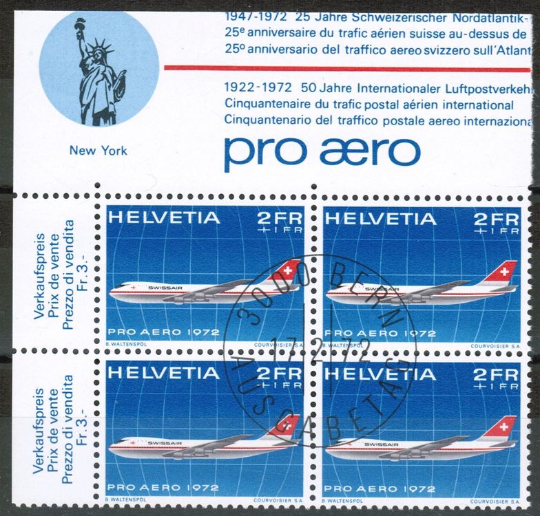 Pro Aero 1972 4 Block Gestemp Ersttag Kaufen Auf Ricardo