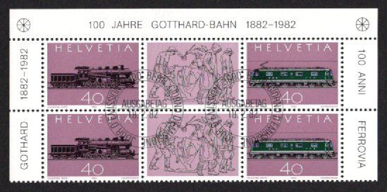 100 Jahre Gotthard Bahn 1882 1982 1 Tag Stempel Kaufen Auf Ricardo