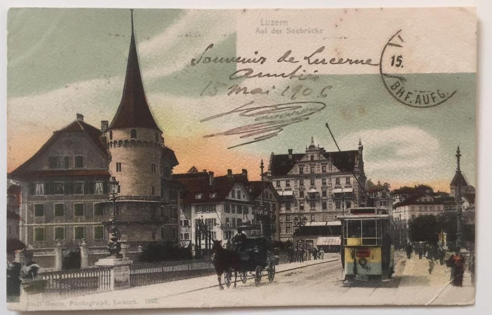 AK Luzern Seebrücke Tram 1906 Kaufen auf Ricardo