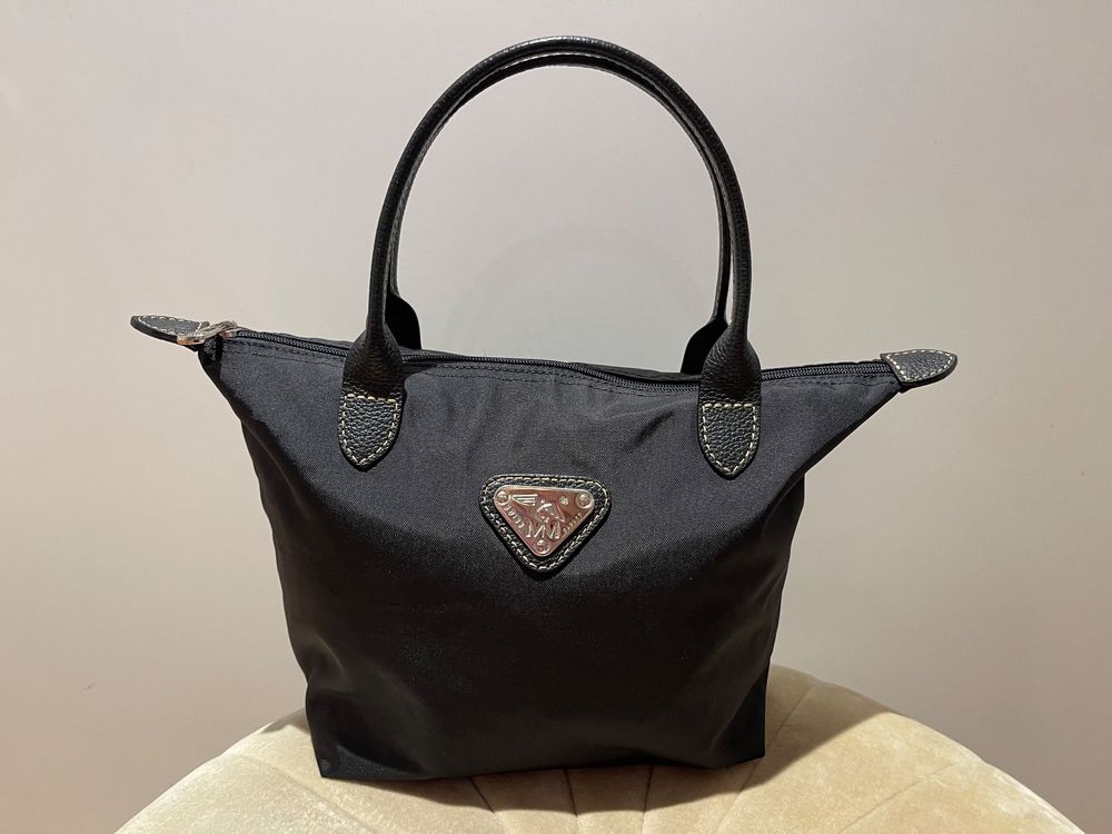 Maison Mollerus Shopper Tasche Nylon Schwarz Silber Kaufen Auf Ricardo