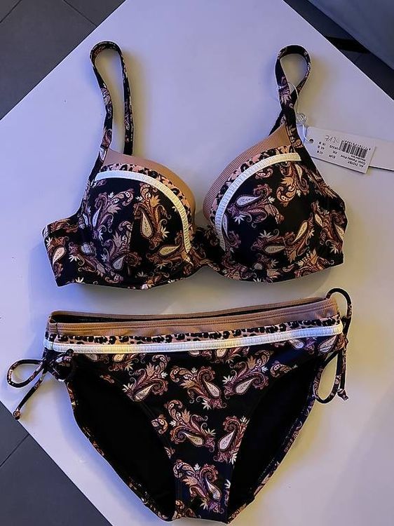 NEU Bikini Mit Parsley Muster Gr 85B Hoher Tragekomfor Neu Und