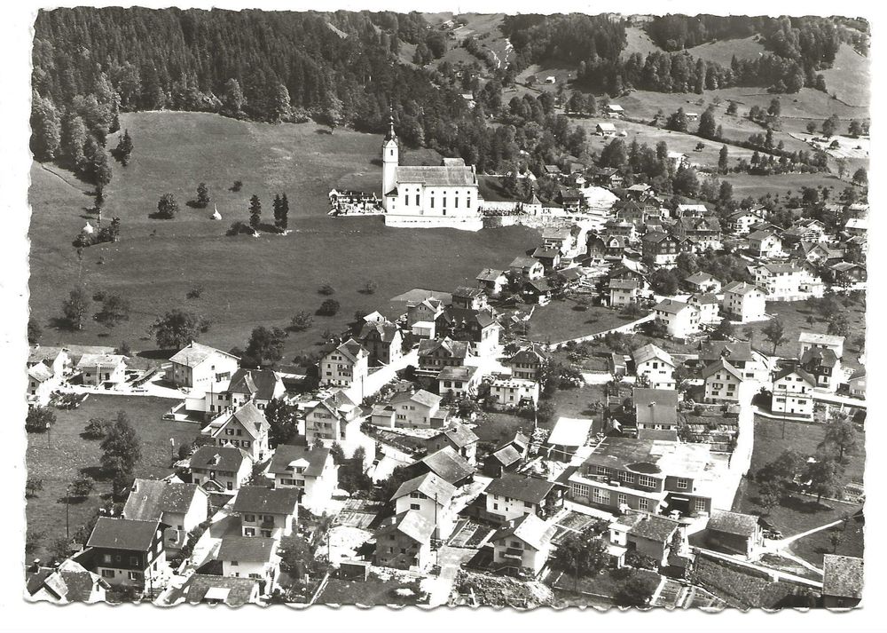 Schattdorf UR Flugaufnahme Dorfpartie Mit Kirche Um 1950 Kaufen