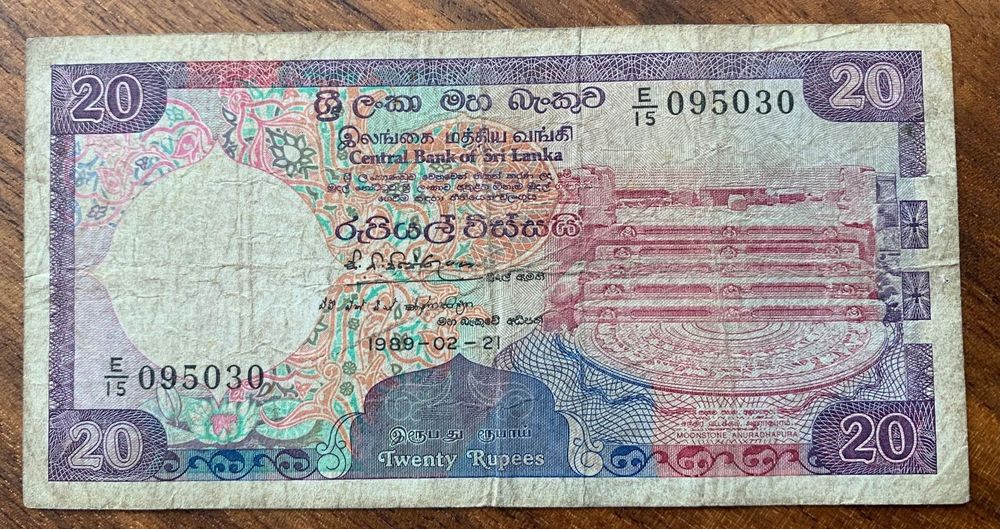 Banknote Sri Lanka 20 Rupees 1989 Kaufen Auf Ricardo