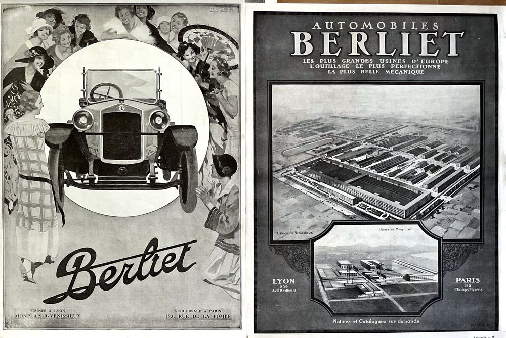 Berliet Cars 4 Alte Werbungen Publicités 1922 24 Kaufen auf Ricardo