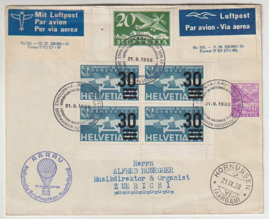 Luftpost Brief 1938 Ballonflug Kaufen Auf Ricardo