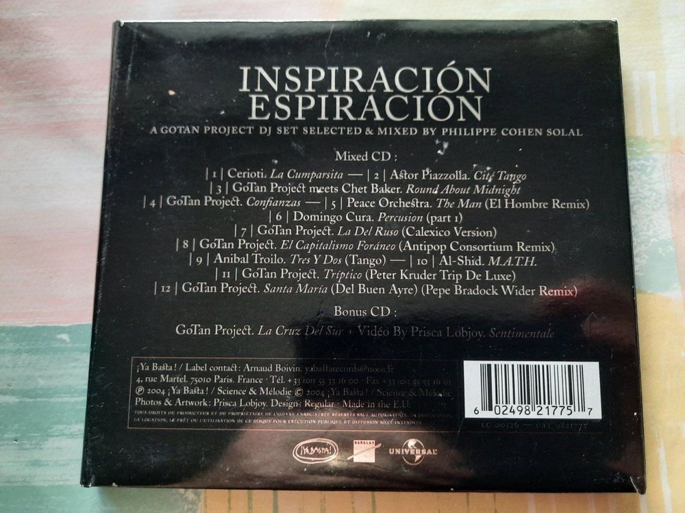 CD Gotan Project Inspiracion Espiracion Kaufen Auf Ricardo