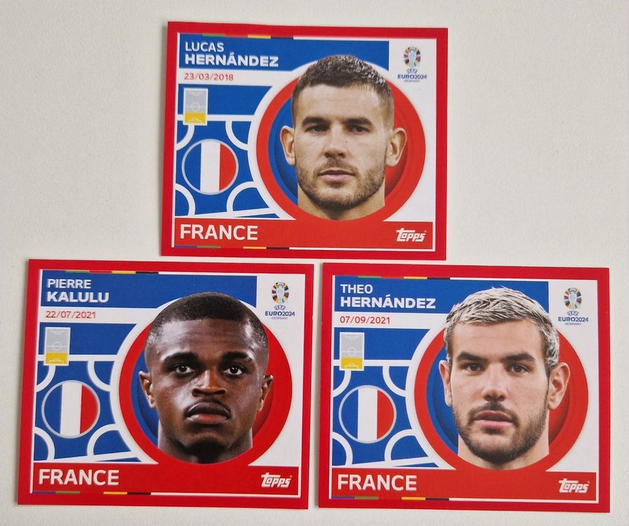 Topps UEFA Euro 2024 Sammelbilder FRA 10 FRA 11 FRA 12 Kaufen Auf