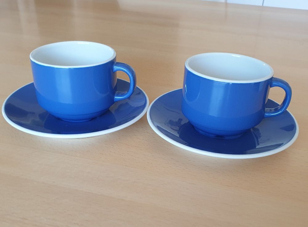 R Ssler Blau Kaffeetassen Mit Unterteller Kaufen Auf Ricardo