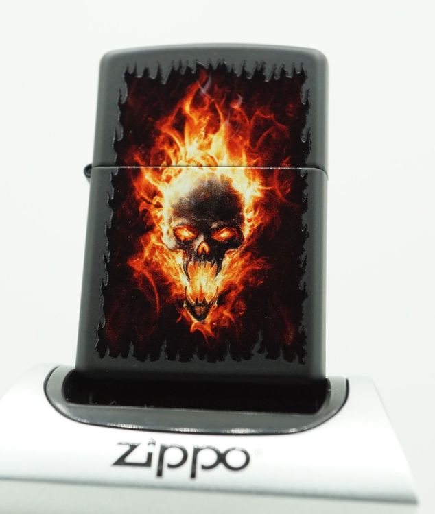 Zippo Burning Skull Print Ungez Ndet Kaufen Auf Ricardo