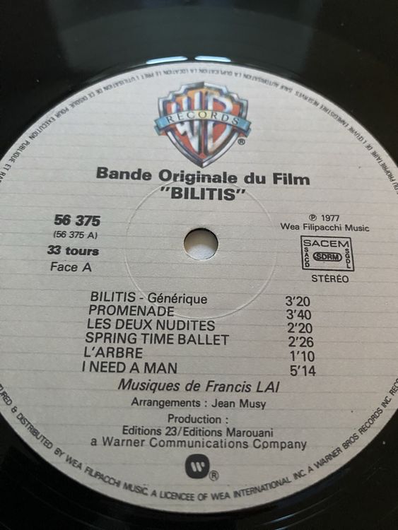 Francis Lai Bilitis Bande Originale Du Film LP Kaufen Auf Ricardo