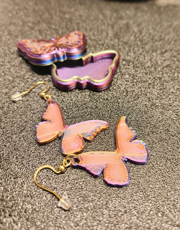 Kleine Ohrringe Und Box Schmetterlinge Butterfly Earing Kaufen Auf