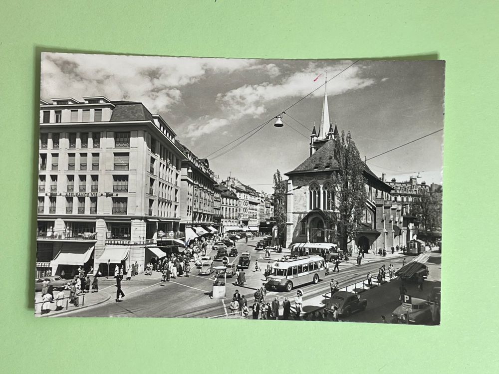 Lausanne place et l église St François Oldtimer Kaufen auf Ricardo