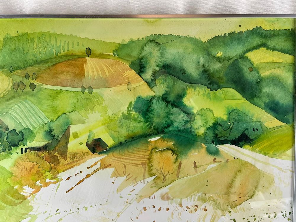 Grosser Landschaft Aquarell Sig Kaufen Auf Ricardo