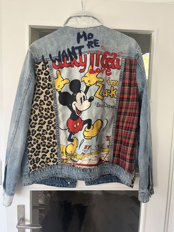 Desigual Jeansjacke Xl Mickey Mouse Sehr Speziell Kaufen Auf