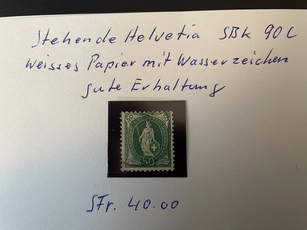 Stehende Helvetia SBK Nr 90 C 1907 Kaufen Auf Ricardo