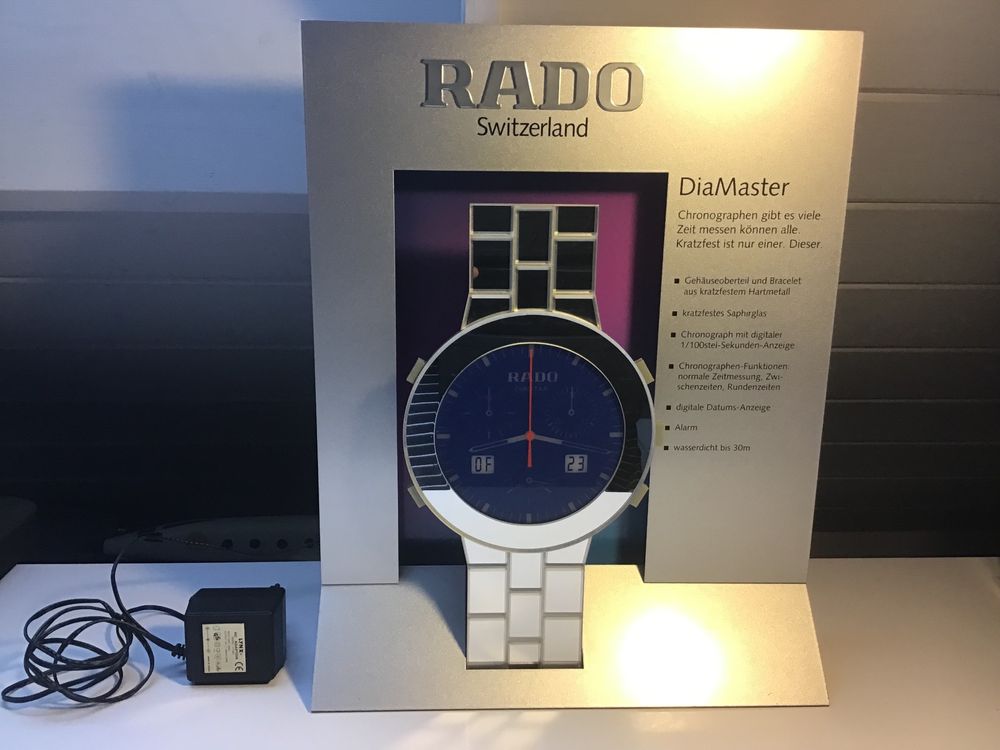 Händler Werbe Display RADO DIASTAR Swiss Watches Beleuchtet Kaufen