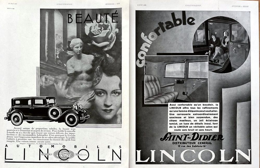 Lincoln Cars 4 Alte Werbungen Publicités 1930 31 Kaufen auf Ricardo