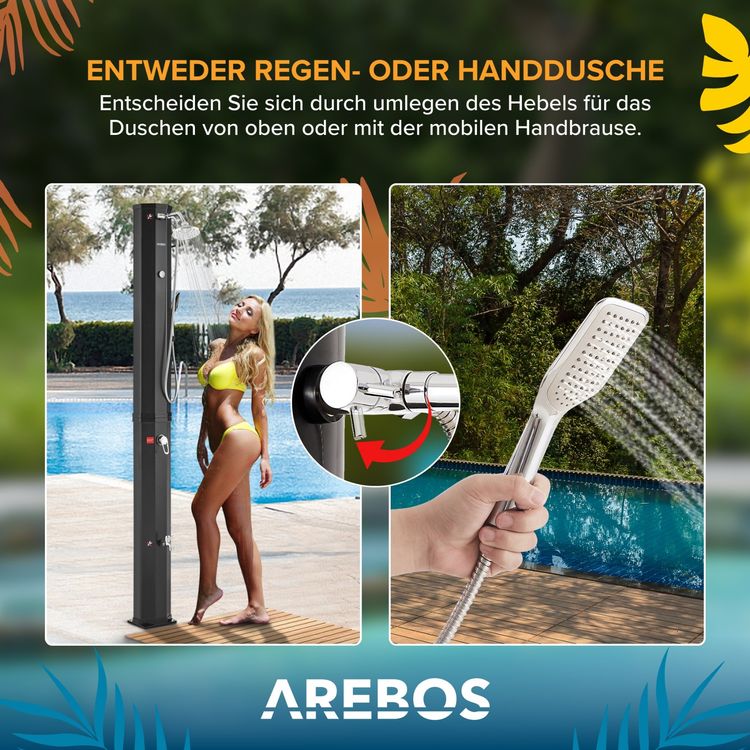 AREBOS Solardusche 60 Liter 228 Cm Inkl Thermometer Kaufen Auf