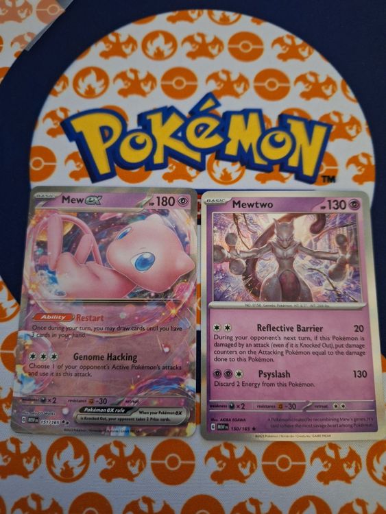 Pokemon 151 Mew Ex Mewtwo Holo Set Englisch Kaufen Auf Ricardo