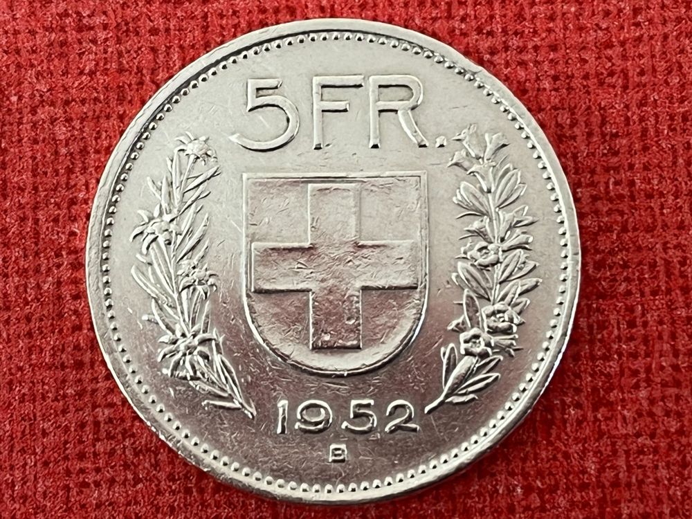 5 Franken 1952 Silber Alphirte TOP Kaufen Auf Ricardo