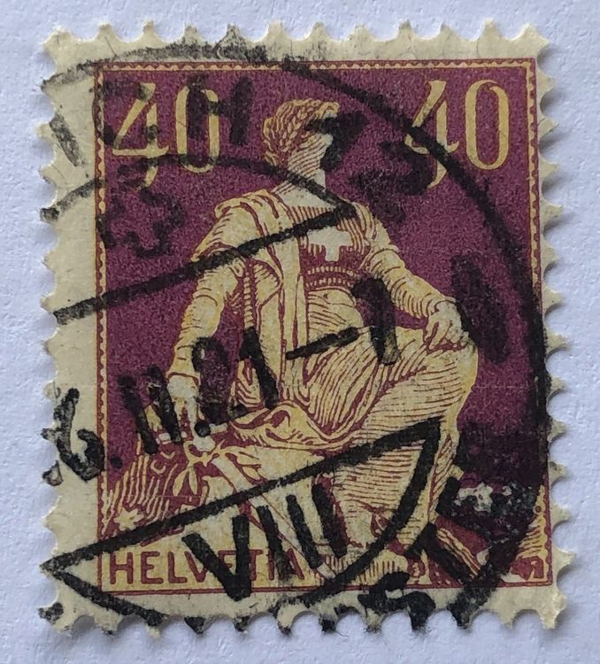 Helvetia mit Schwert Vollstempel Zürich Kaufen auf Ricardo