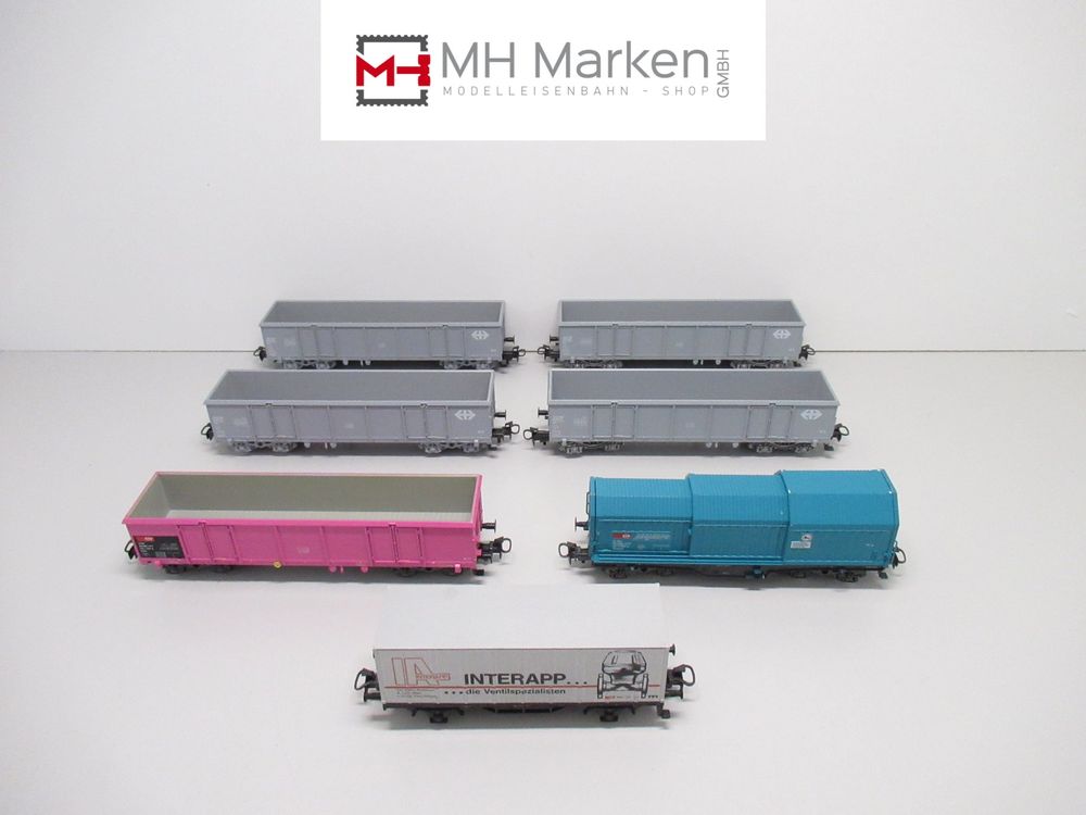 Märklin 7 Teiliges Set mit diversen Güterwagen SBB AC WS H0 Kaufen