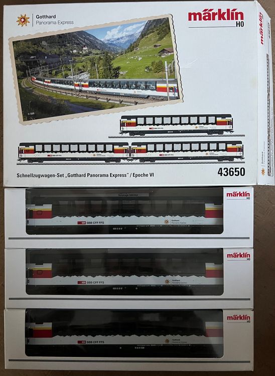 Märklin 43650 SBB Gotthard Panoramaexpress 3er Set Kaufen auf Ricardo