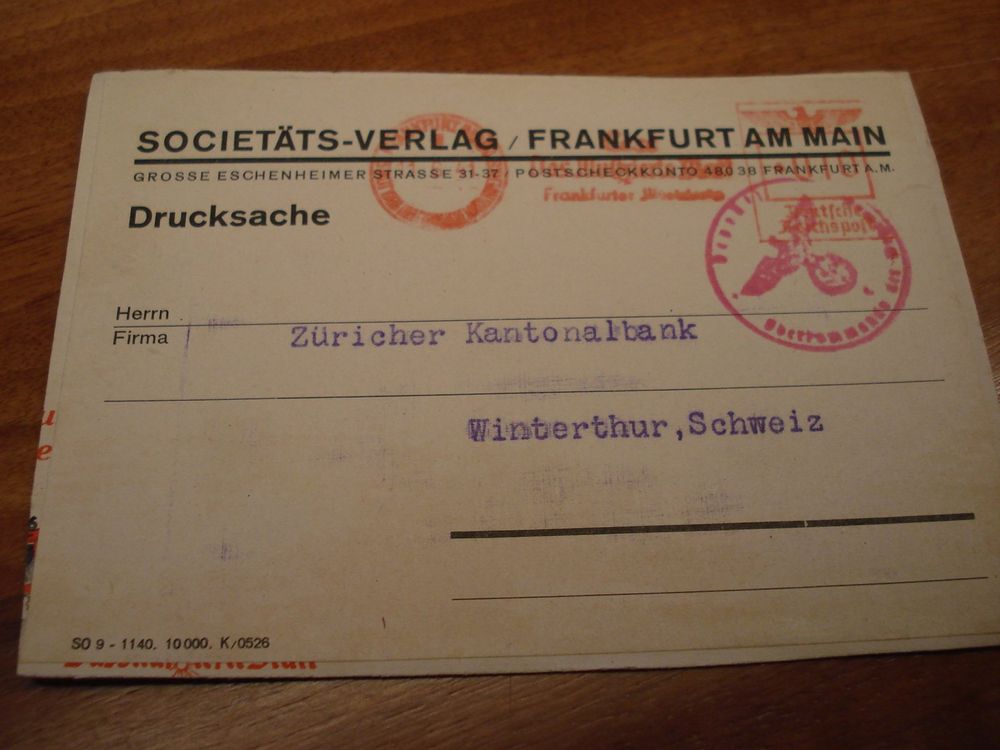 Beleg Dt Reich 1941 Frankiermaschine Zensurstempel Wehrmac Kaufen